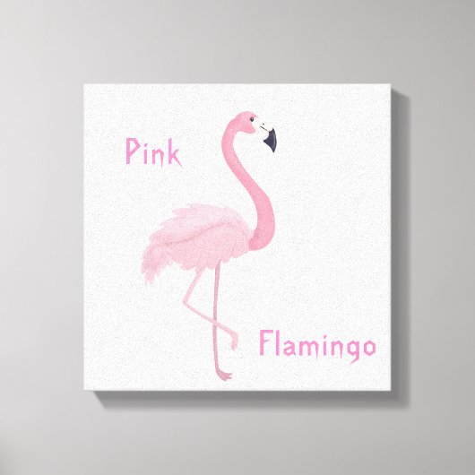 Roze Flamingo Canvas Afdruk (Voorkant)