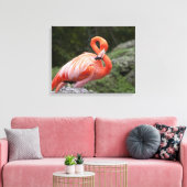 Roze Flamingo Canvas Afdruk (Insitu (Woonkamer))