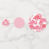 Roze Flamingo Confetti met bijpassend servies (Voorkanten)