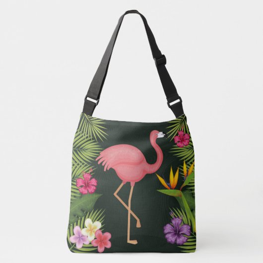 Roze Flamingo Crossbody Tas (Voorkant)