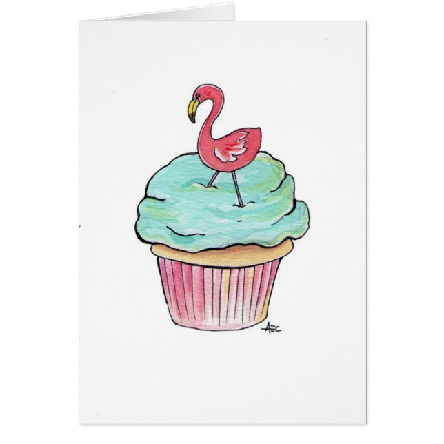 Roze Flamingo Cupcake (Voorkant)