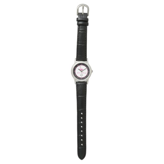 Roze Flamingo Custom Classic horloge (Vlak)