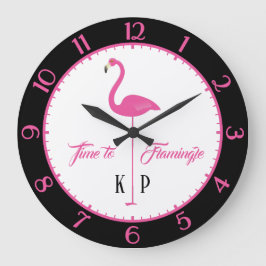 Roze Flamingo Custom Classic Wall Clock Grote Klok