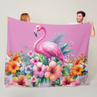 Roze Flamingo Custom Fleece Warm Gezellige Deken