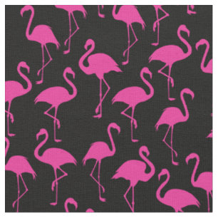 Roze Flamingo Cute Tropical Print Fabric Stof