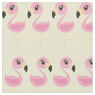 Roze Flamingo Cute Tropische Print Stof Kinderen