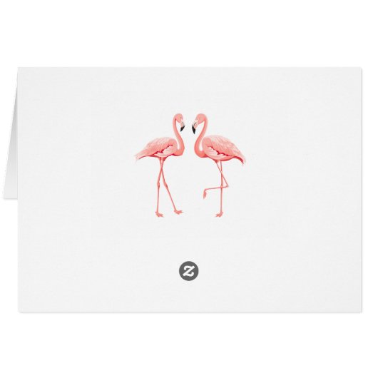 Roze Flamingo Dank u Tropisch huwelijksstrand (Achterkant Horizontaal)