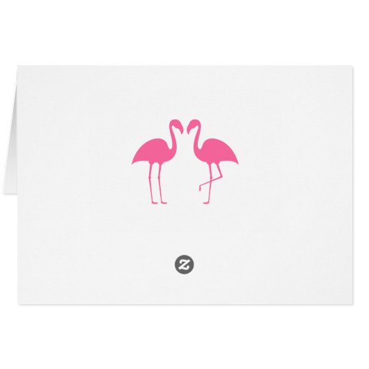 Roze Flamingo Dank u Tropische bruiloft P (Achterkant Horizontaal)