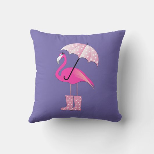 Roze Flamingo Design - Sierkussen (Achterkant)