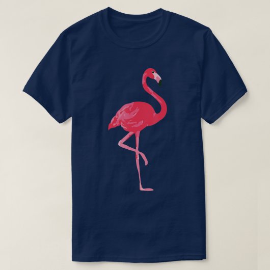 Roze Flamingo Design T-shirt (Design voorkant)