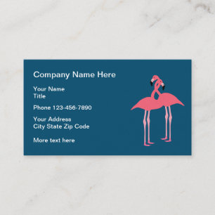 Roze Flamingo Design Visitekaartje