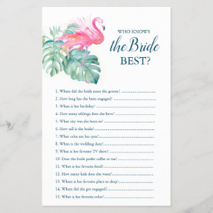 Roze flamingo die het beste spel kent flyer