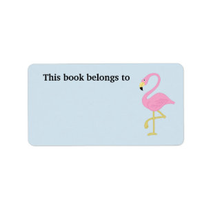 Roze Flamingo Dit Boek Is Van Etiket