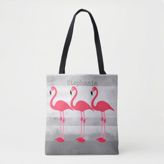 roze flamingo douane canvas tas personaliseert het (Voorkant)