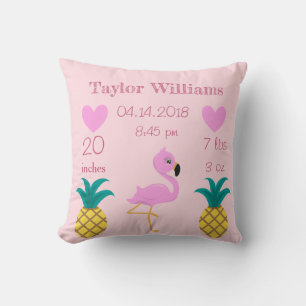 Roze Flamingo en ananassen Kussen