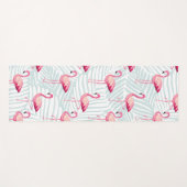 Roze flamingo en palmbladeren - Schattige Yogamat (Voorkant (horizontaal))