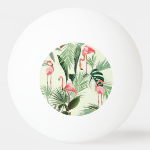 Roze Flamingo Exotische Bloemen Patroon Pingpongballen