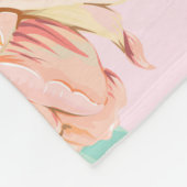 Roze flamingo, exotische vogels, zachte bloemen, r fleece deken (Hoek)