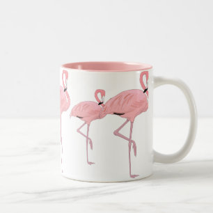 Roze Flamingo Familie Flock Tweekleurige Koffiemok