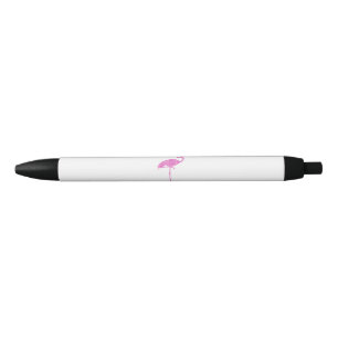 Roze Flamingo Faux Glitter Flamingos Tropical Bird Zwarte Inkt Pen