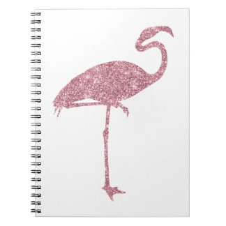 Roze Flamingo Faux Glitter Flamingos Tropisch Notitieboek