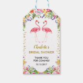 Roze Flamingo Favor Dank u Label Tropical Summer Cadeaulabel (Voorkant)