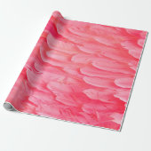 Roze Flamingo Feathersflamingo, veer, roze, textur Cadeaupapier (Uitgerold)