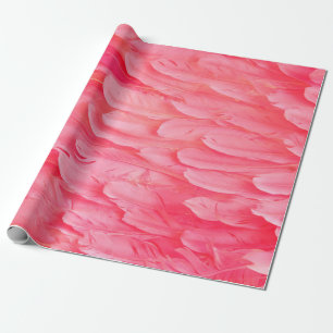 Roze Flamingo Feathersflamingo, veer, roze, textur Cadeaupapier