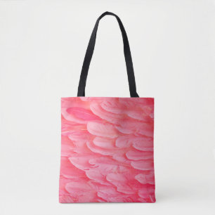 Roze Flamingo Feathersflamingo, veer, roze, textur Draagtas