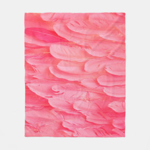 Roze Flamingo Feathersflamingo, veer, roze, textur Fleece Deken