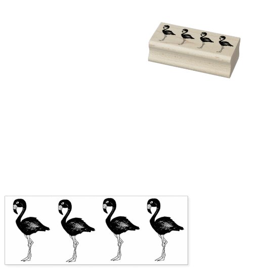Roze Flamingo Flamingos Tropical Bird Stamp Rubberstempel (Gestempeld)