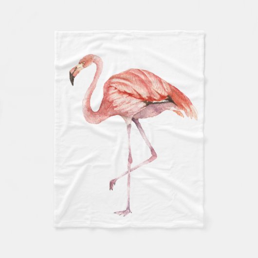Roze Flamingo Fleece Deken (Voorkant)