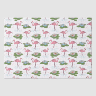 roze flamingo floreel patroon papier