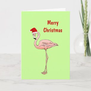 Roze Flamingo Florida of Tropische aangepaste form Feestdagen Kaart