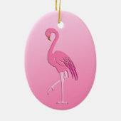  Roze Flamingo Fuchsia en Bleek Roze Keramisch Ornament (Achterkant)