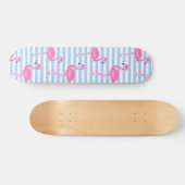 Roze Flamingo Fun Pattern Skateboard (Horizontaal)