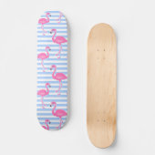Roze Flamingo Fun Pattern Skateboard (Voorkant)