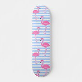 Roze Flamingo Fun Pattern Skateboard (Voorkant)