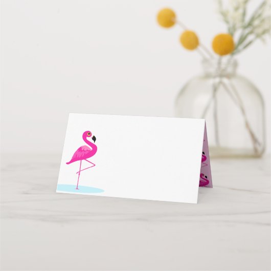 Roze flamingo gast plaats kaarten (Voorkant)