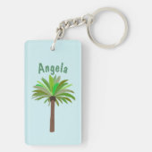 Roze Flamingo Gepersonaliseerd Sleutelhanger (achterkant)