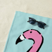 Roze Flamingo Gepersonaliseerd Strandlaken (In situ)