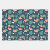 Roze Flamingo Gepersonaliseerde het Verpakken Papi Inpakpapier Vel (Voorkant)