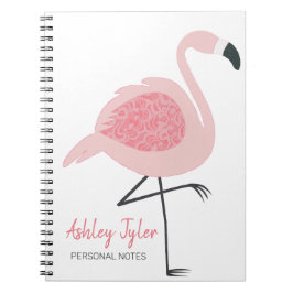  Roze Flamingo girly op maat gemaakt Notitieboek