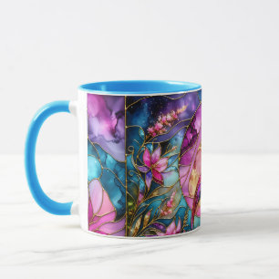Roze Flamingo Glas-in-Lood Mozaïek Mok