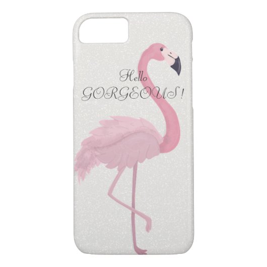 Roze Flamingo Glittery-Hallo Prachtige Case-Mate iPhone Case (Achterkant)