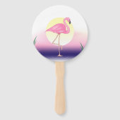 Roze Flamingo Handwaaier (Voorkant)