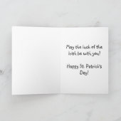 Roze Flamingo Happy St. Patrick's Day Card Kaart (Binnen)