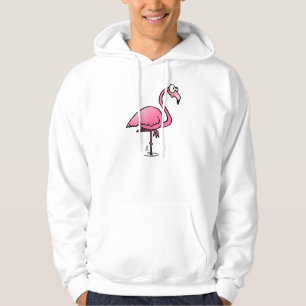Roze flamingo hoodie