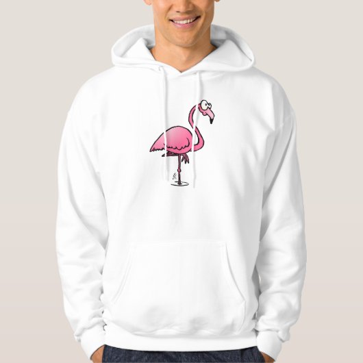 Roze flamingo hoodie (Voorkant)