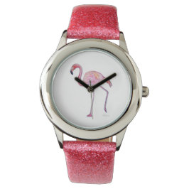 Roze Flamingo horloge
